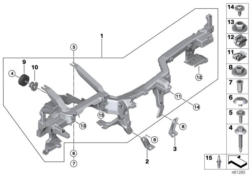Carrier instrument panel