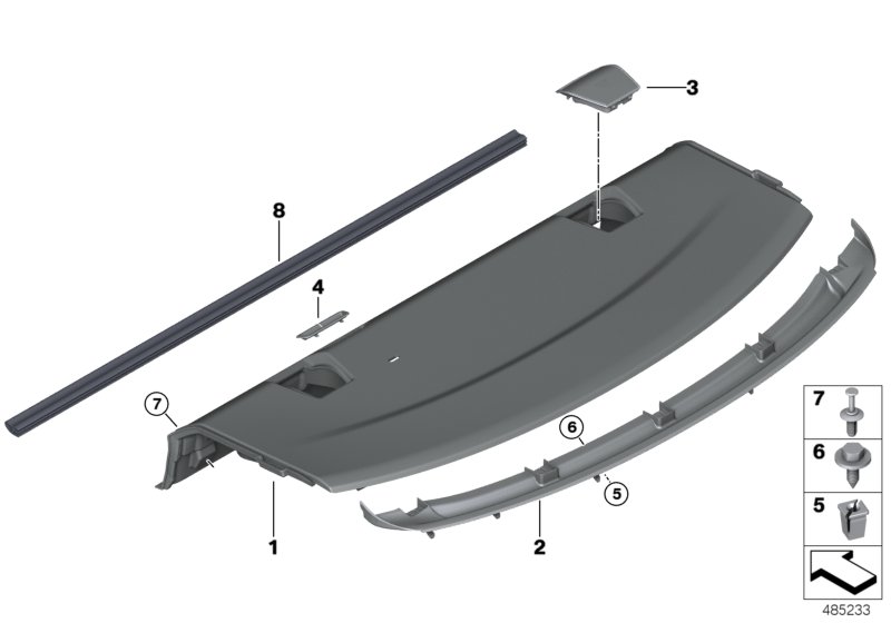 Rear window shelf