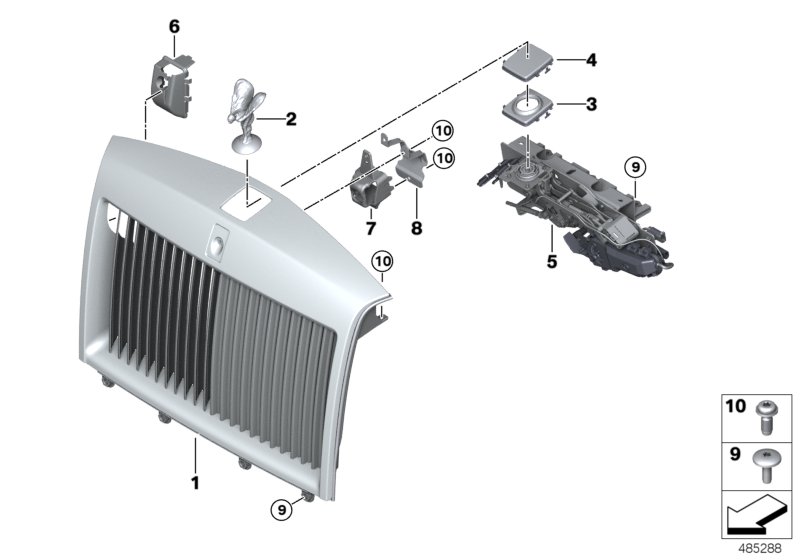 Radiator grill / radiator figure