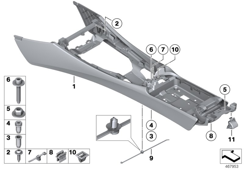 Centre console