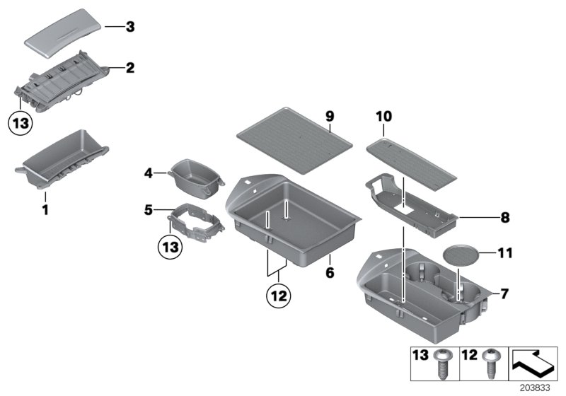 Storage compartment, centre console