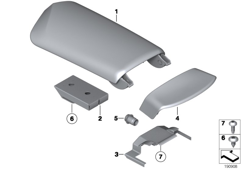 Armrest, centre console