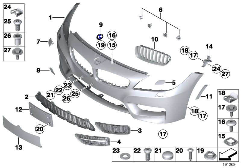 M trim panel, front