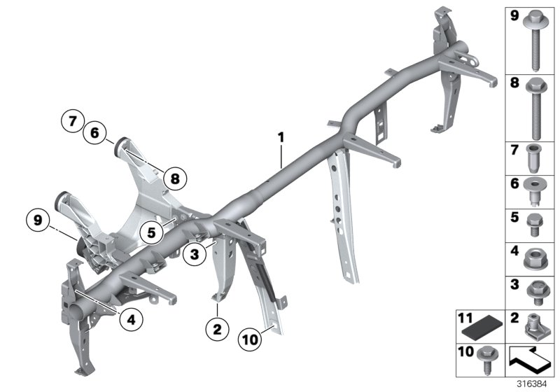 Carrier instrument panel