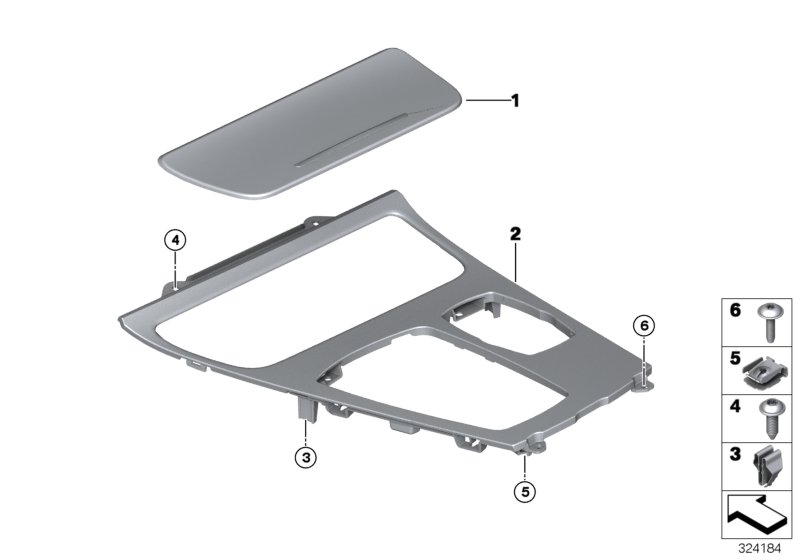 Decor trims, centre console