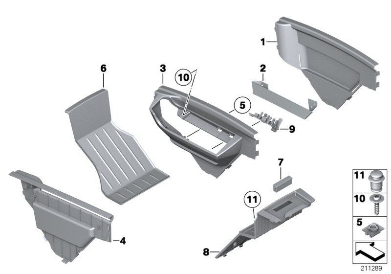 Center console storing partition
