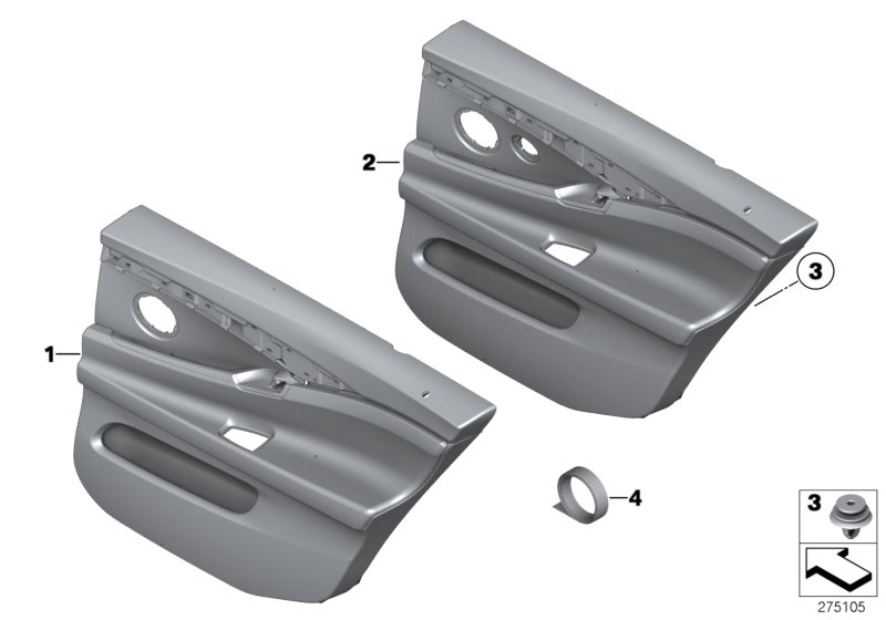 Door trim, rear