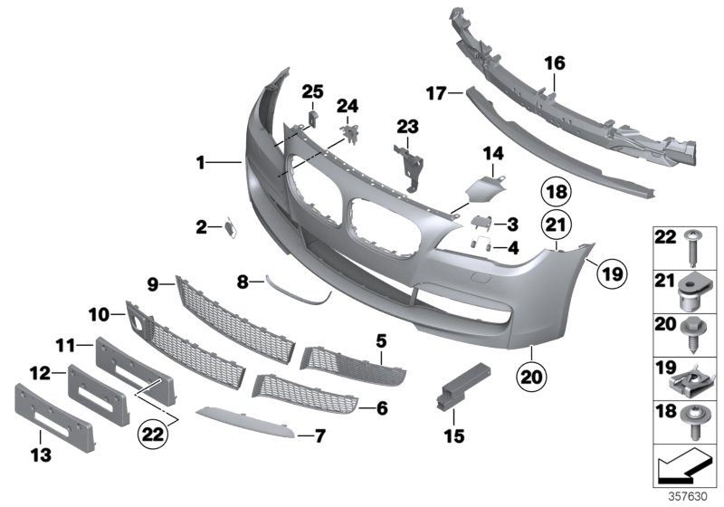 M trim panel, front