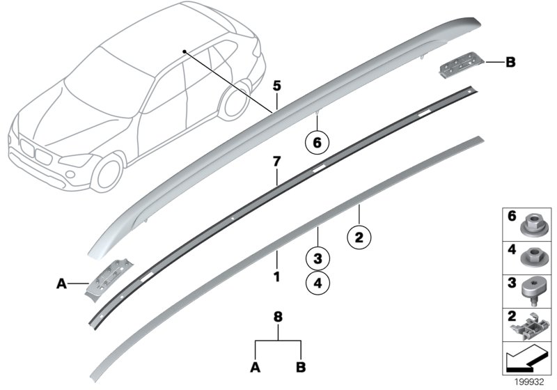 Roof moulding/Roof rail