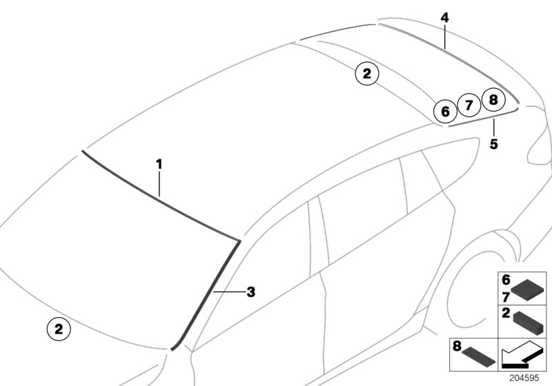Glazing, mounting parts