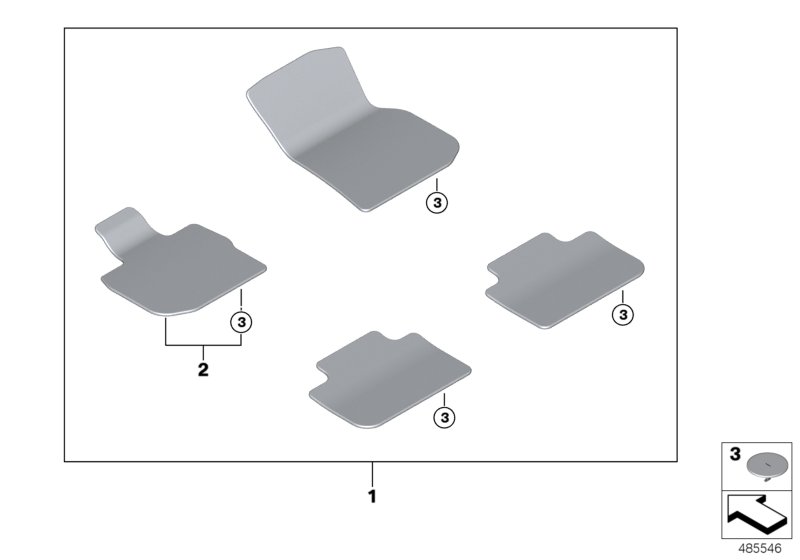 Floor mats velours