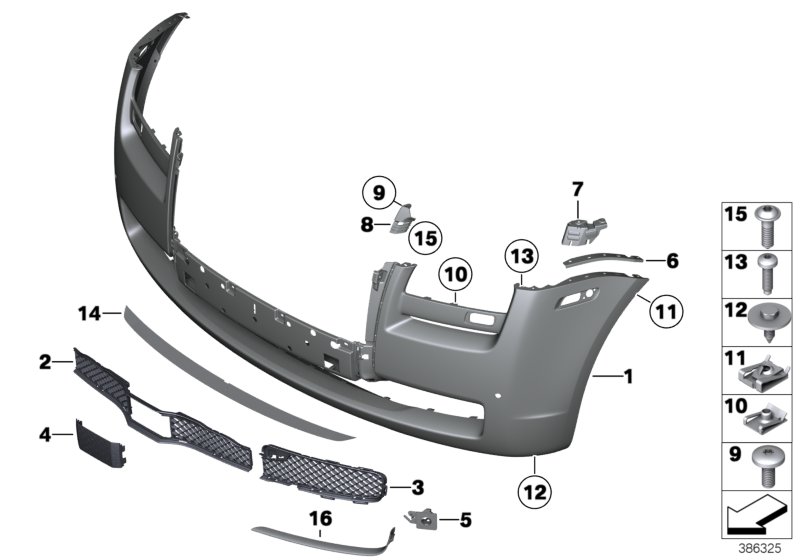 Trim panel, front