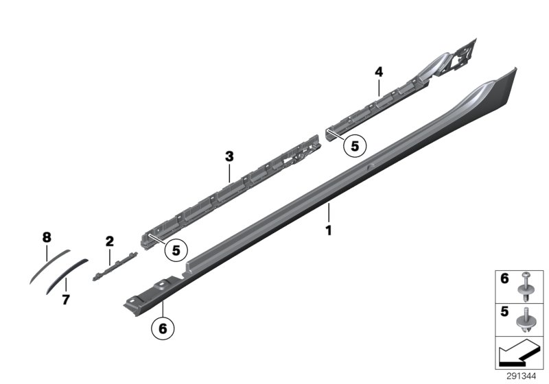 Cover door sill / wheel arch