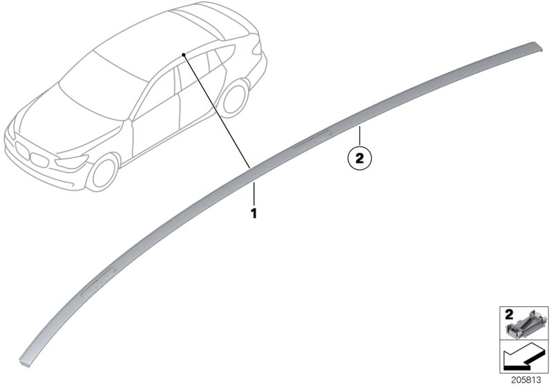 Roof moulding/Roof rail