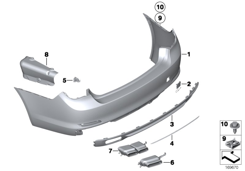 Trim panel, rear