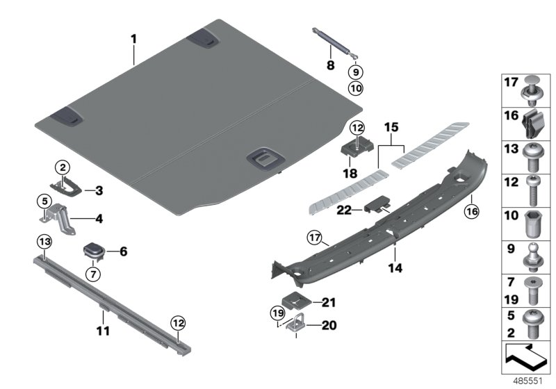 Trim panel, trunk floor