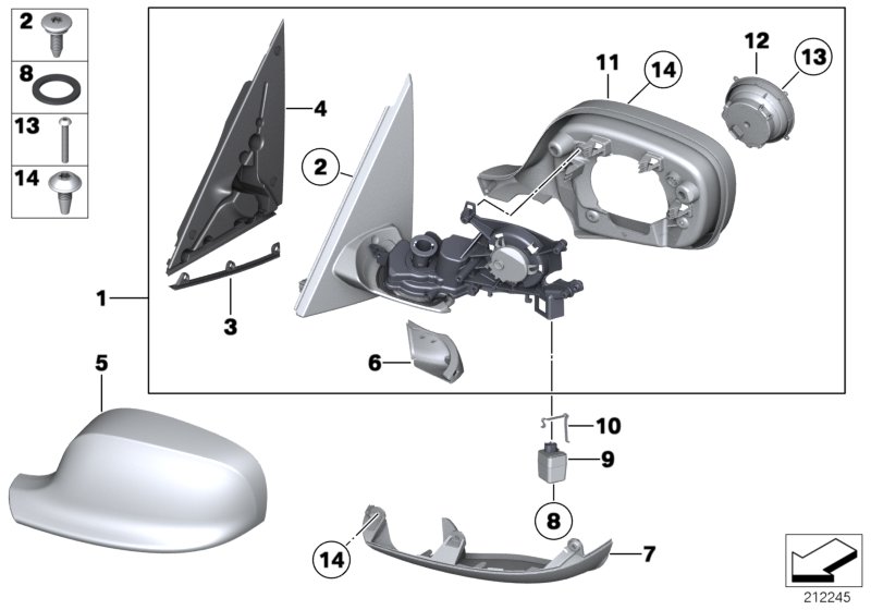 Exterior mirror (S760A)