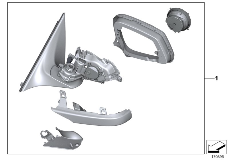 Exterior mirror (S760A)