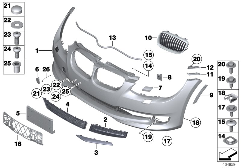 Trim panel, front