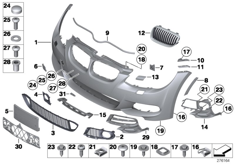 M trim panel, front