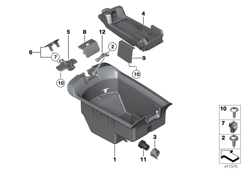 Storage compartment, centre console