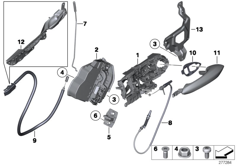 Locking system, door, rear