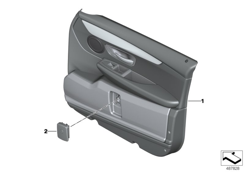 Firearms compartment and door trim panel