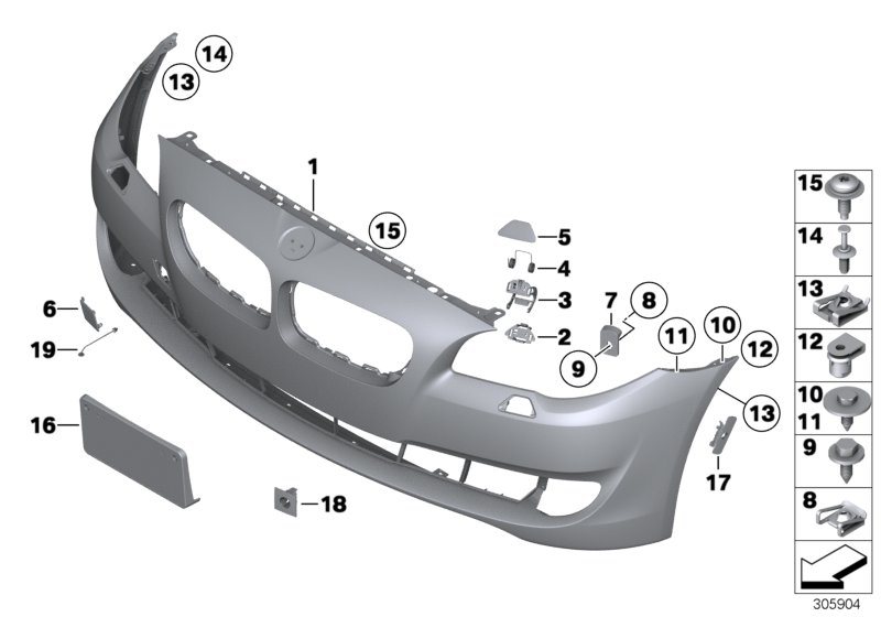 Trim panel, front