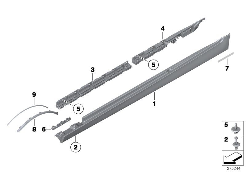 Cover door sill / wheel arch