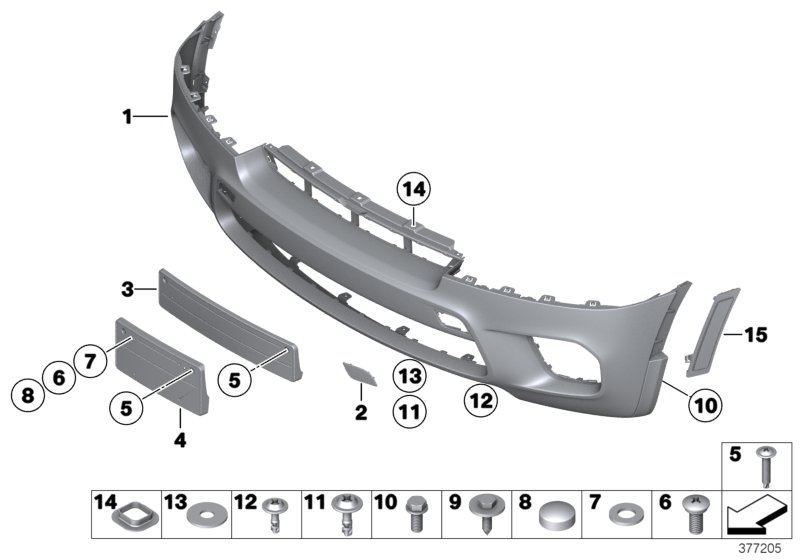 M trim panel, front
