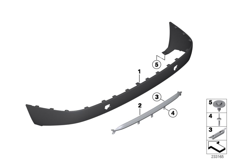 Trim panel, trim elements, rear