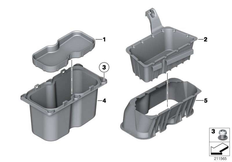 Storage tray, luggage-compartment floor