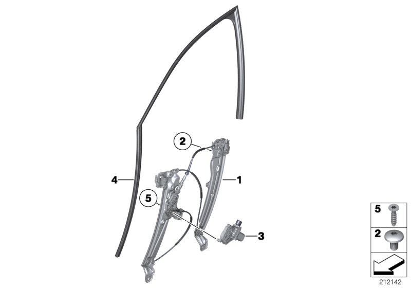 Door window lifting mechanism front
