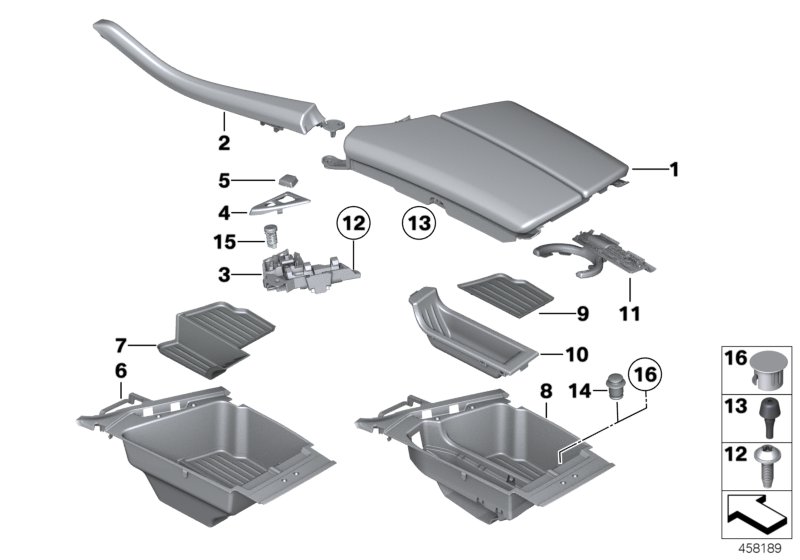 Armrest, centre console