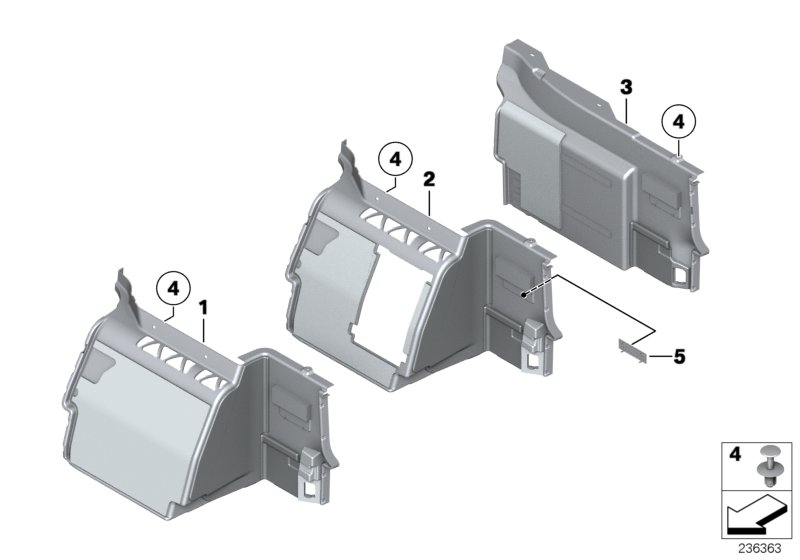 Trim panel, trunk partition