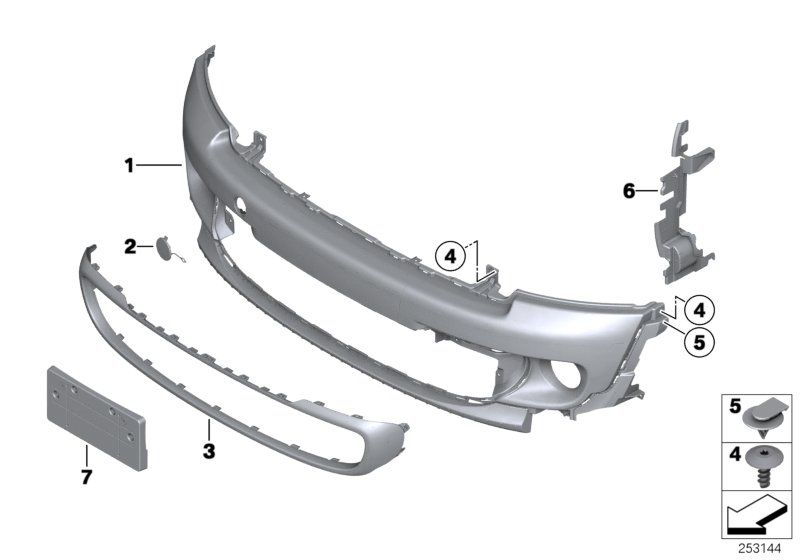 Trim panel, front