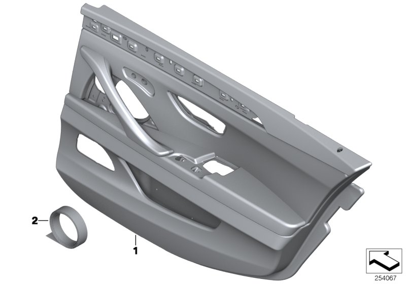 Door trim, rear
