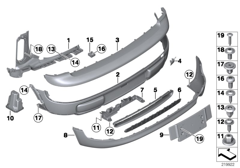 Trim panel, rear