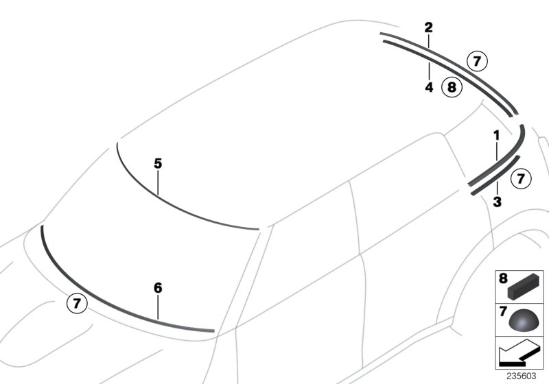 Glazing, mounting parts