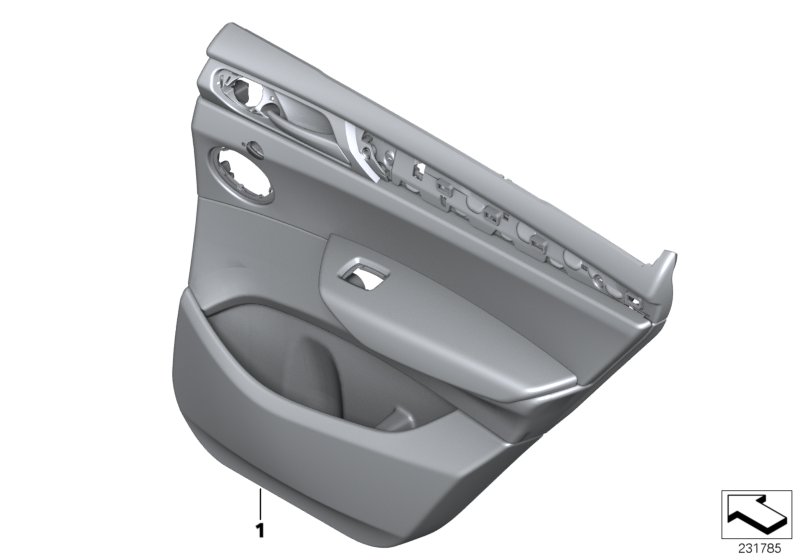 Door trim, rear