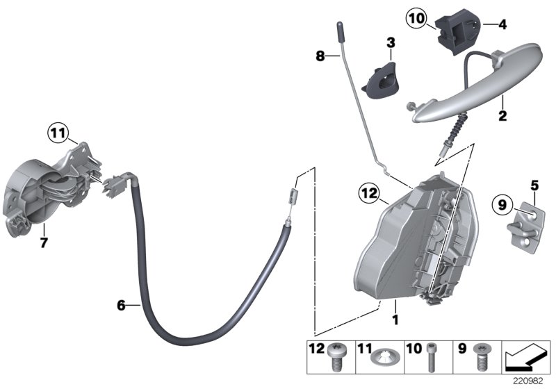 Locking system, door, rear