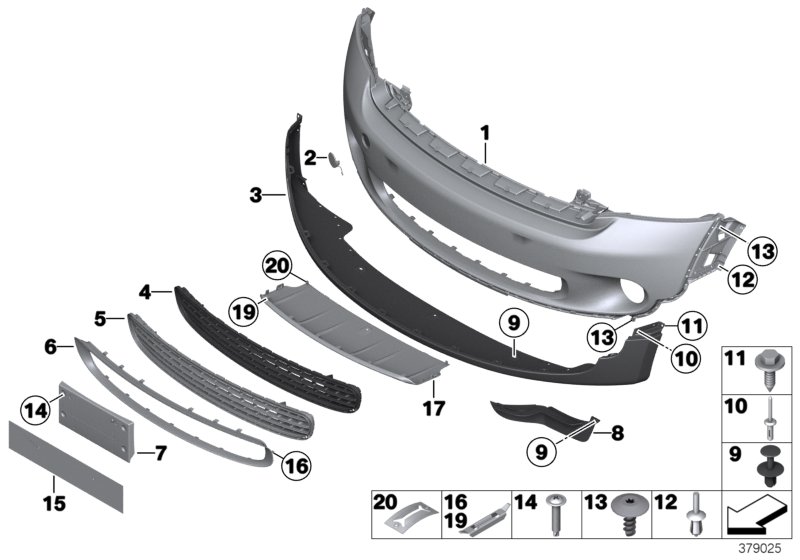 Trim panel, front
