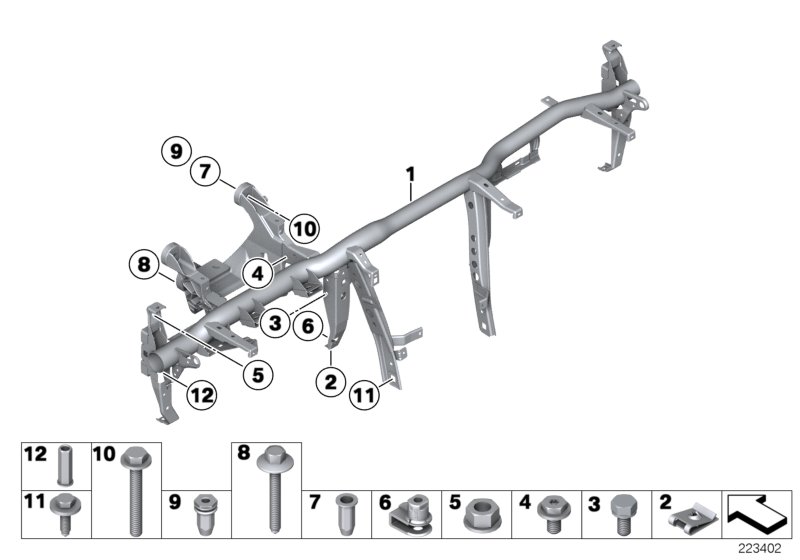 Carrier instrument panel
