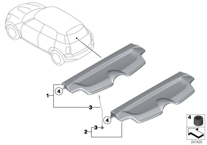 Rear window shelf
