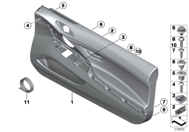 Door trim panel