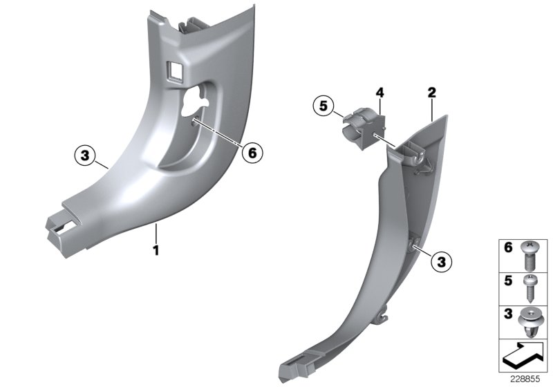 Trim panel leg room