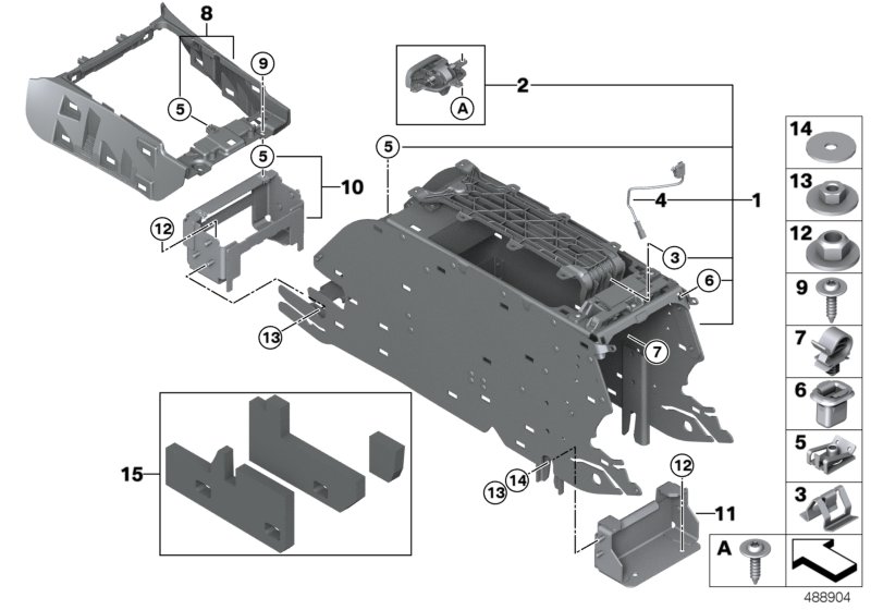 Carrier, centre console