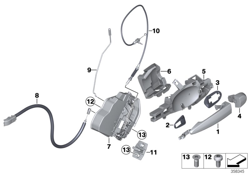 Locking system, door, rear