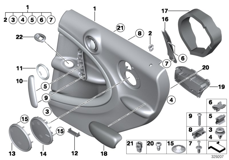 Door trim, rear