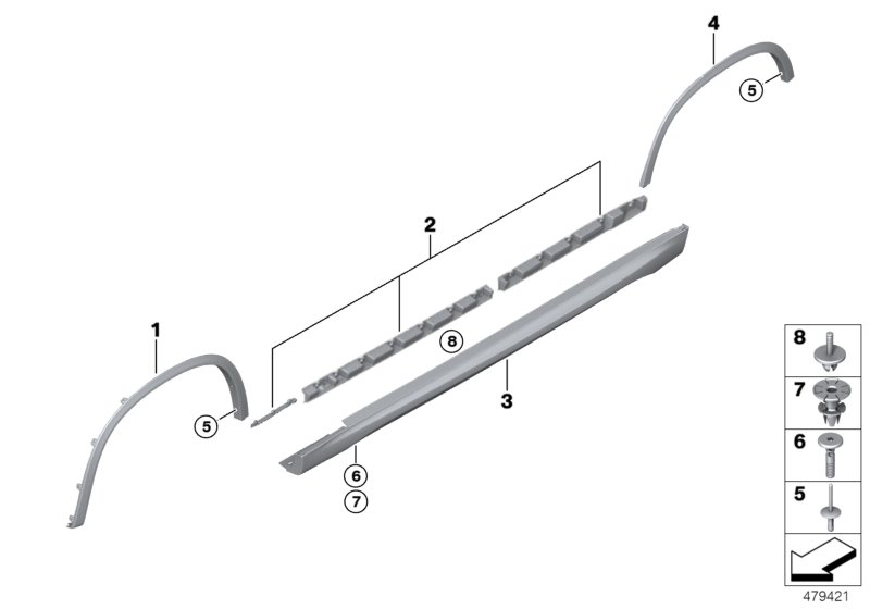 M trim, sill / wheel arch